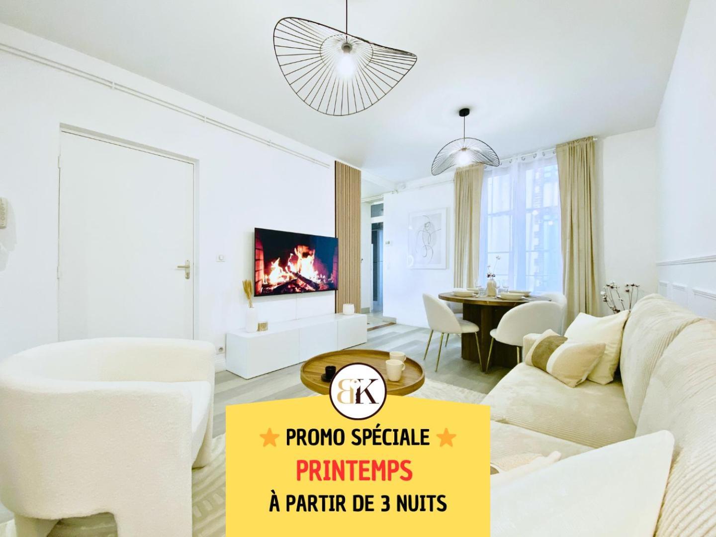 Le Subtil - Best Keys - Elegance & Confort - 2 Chambres Separees - Lit Queen Size - Smart Tv Netflix - Entre Gare & Centre Ville - A 1H De Paris - Wifi Fibre - Check-In Autonome Sens Eksteriør bilde